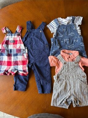 Carter's baby Overalls Bundle size 12M